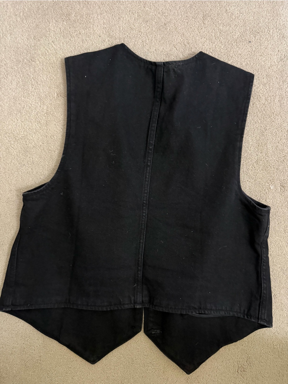 GAP Women’s Black Twill denim Vest - Picture 2 of 4